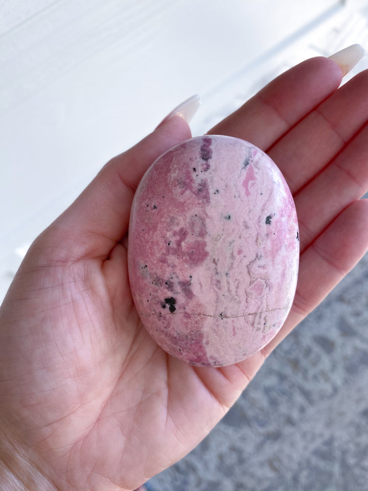 Rhodonite Palm Stone #1