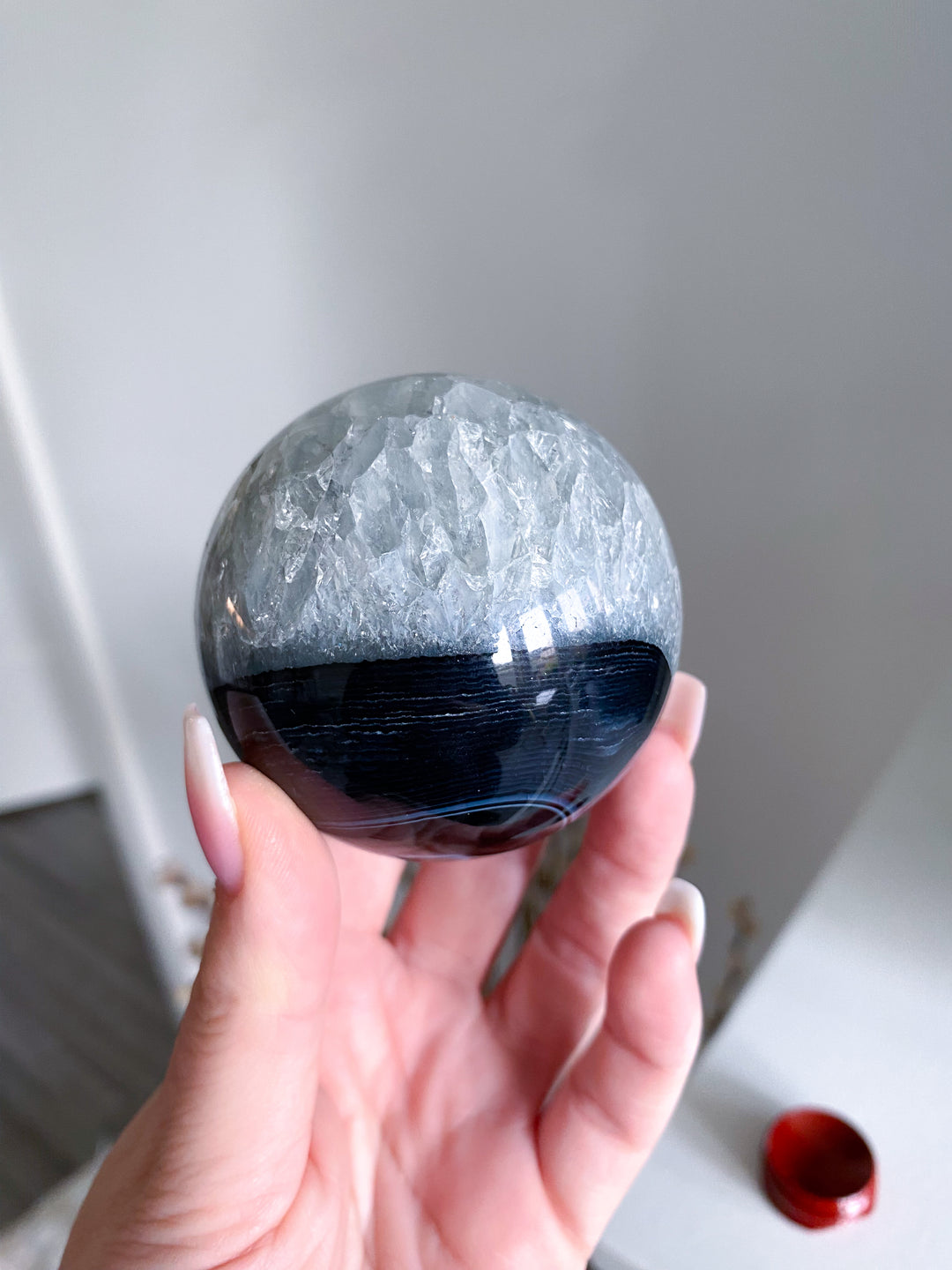 Black Agate Sphere - Get Exact Item