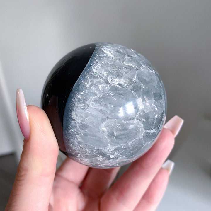 Black Agate Sphere - Get Exact Item