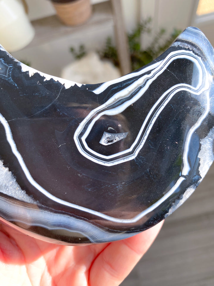 XL Black Agate Moon