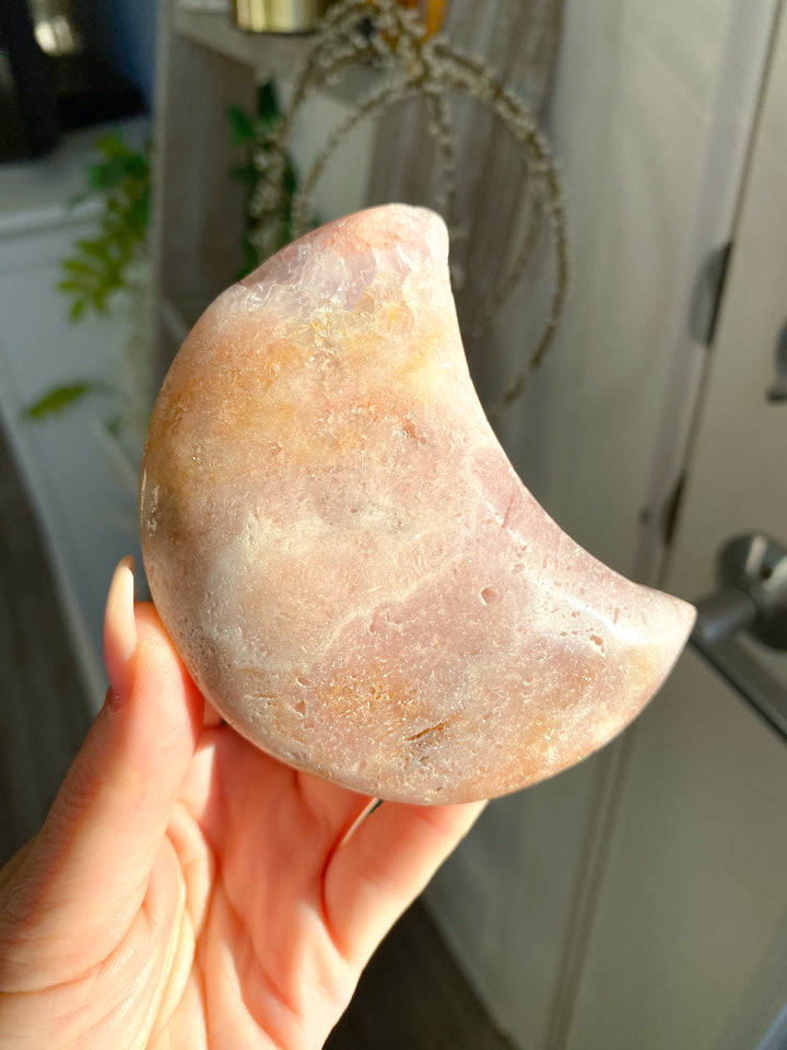 Chunky Pink Amethyst Moon - Get Exact Item