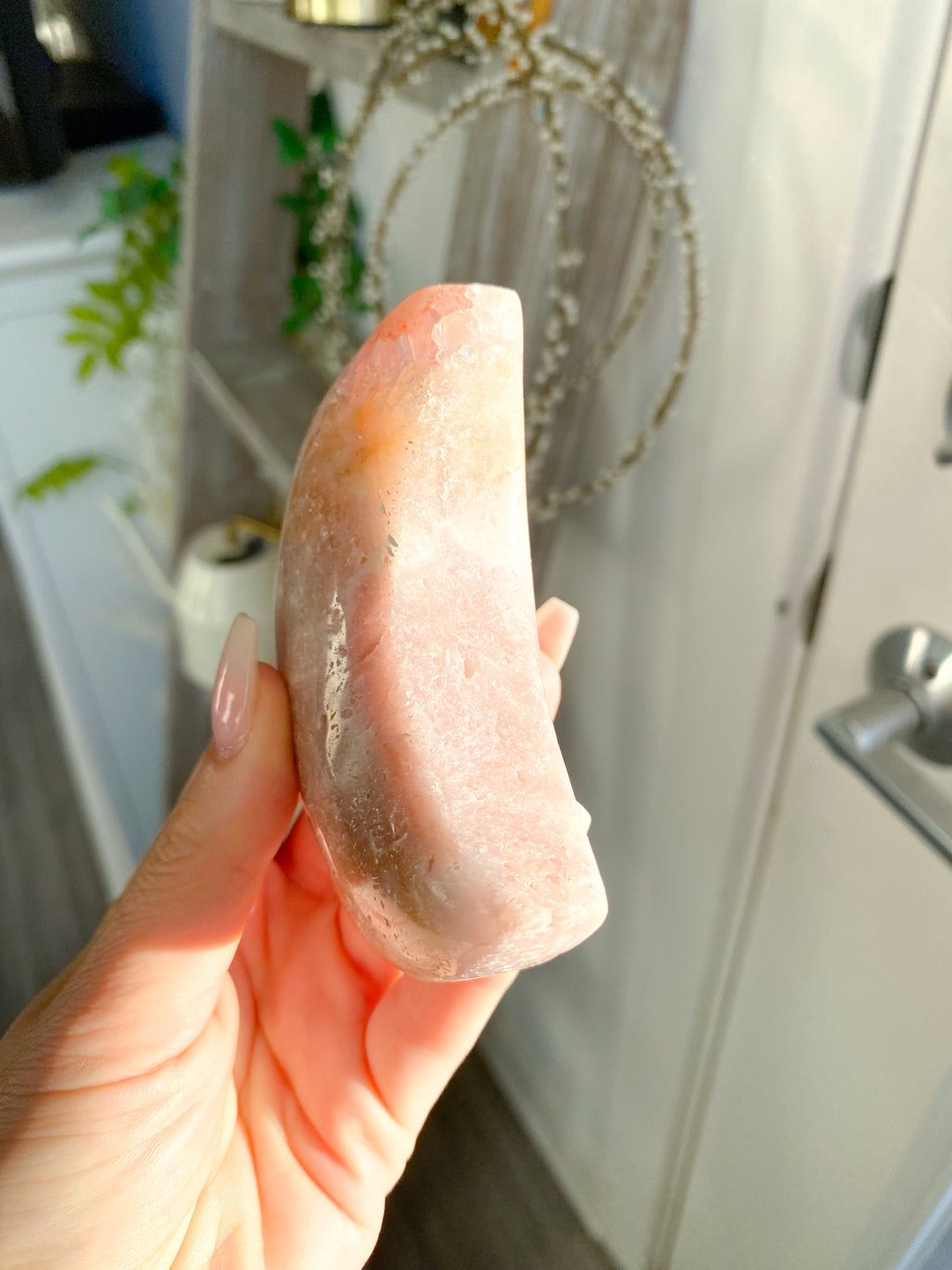 Chunky Pink Amethyst Moon - Get Exact Item