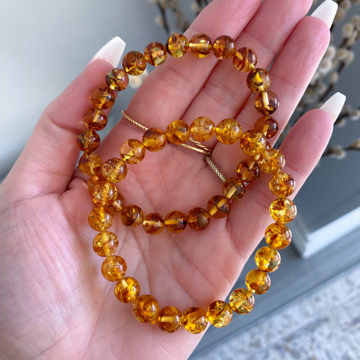 Wishes Fulfilled: Amber 6mm Stretch Bracelet