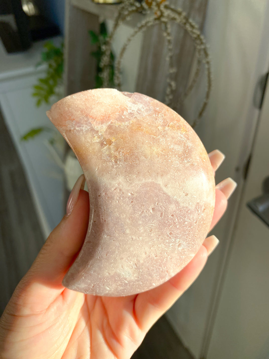 Chunky Pink Amethyst Moon - Get Exact Item