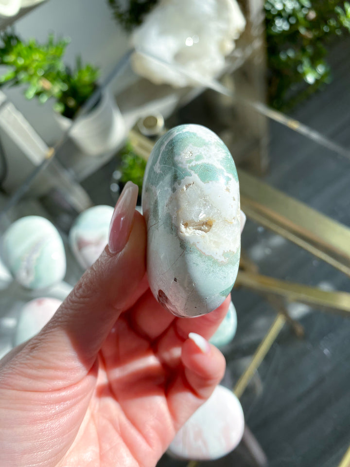 RARE Pastel Unicorn Jasper Palm Stone - You Choose