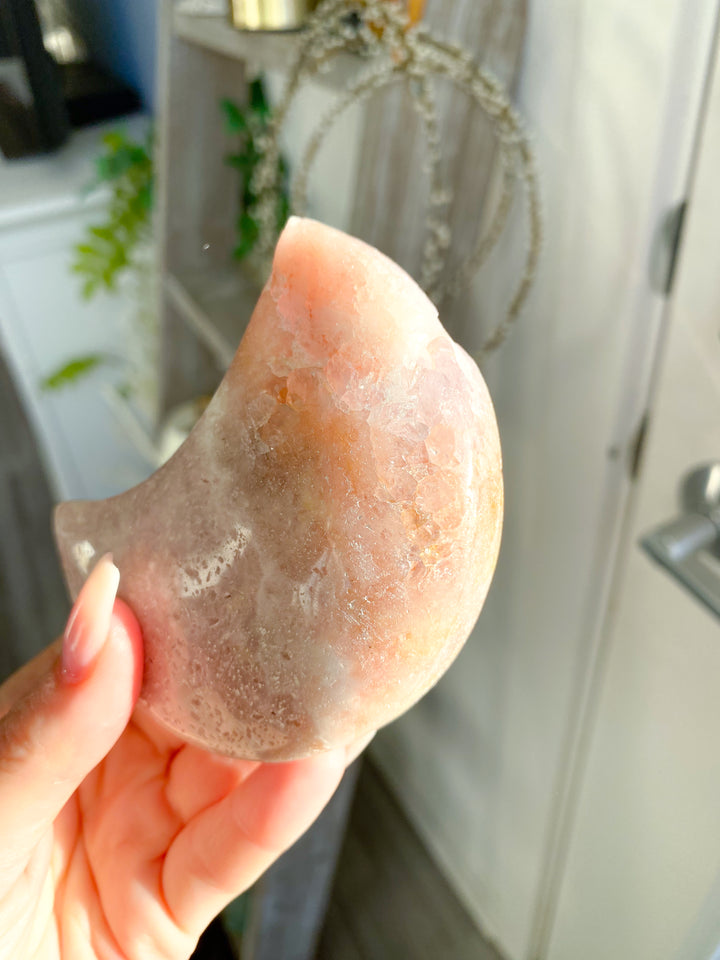 Chunky Pink Amethyst Moon - Get Exact Item
