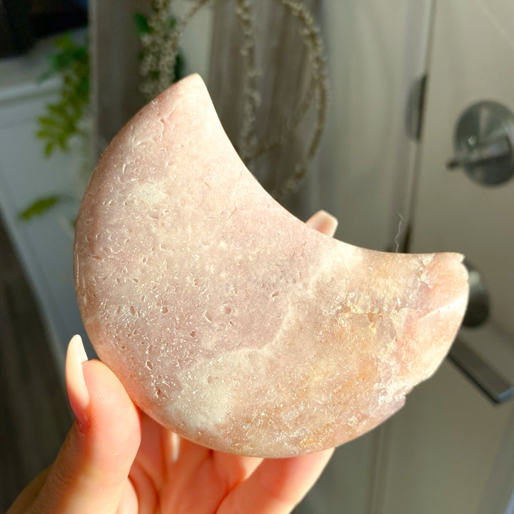 Chunky Pink Amethyst Moon - Get Exact Item