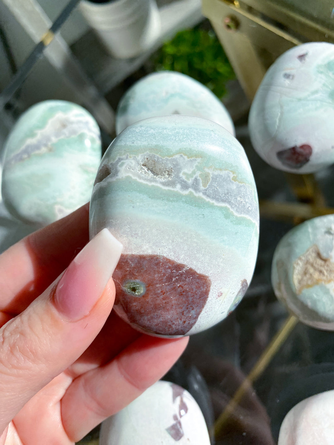 RARE Pastel Unicorn Jasper Palm Stone - You Choose