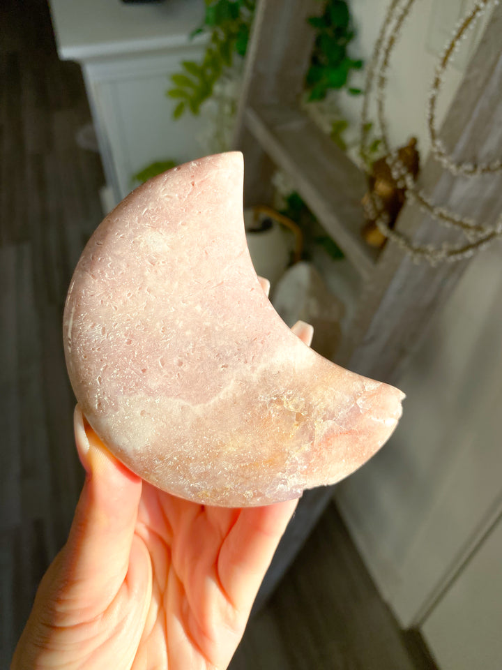 Chunky Pink Amethyst Moon - Get Exact Item