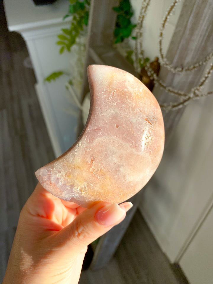 Chunky Pink Amethyst Moon - Get Exact Item