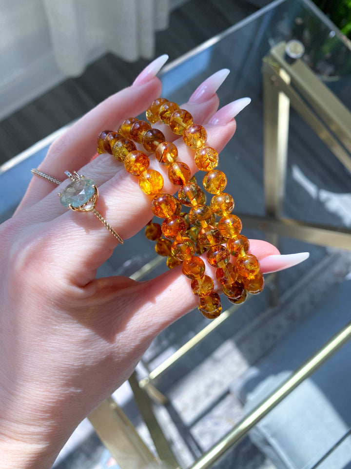 Wishes Fulfilled: Amber 6mm Stretch Bracelet