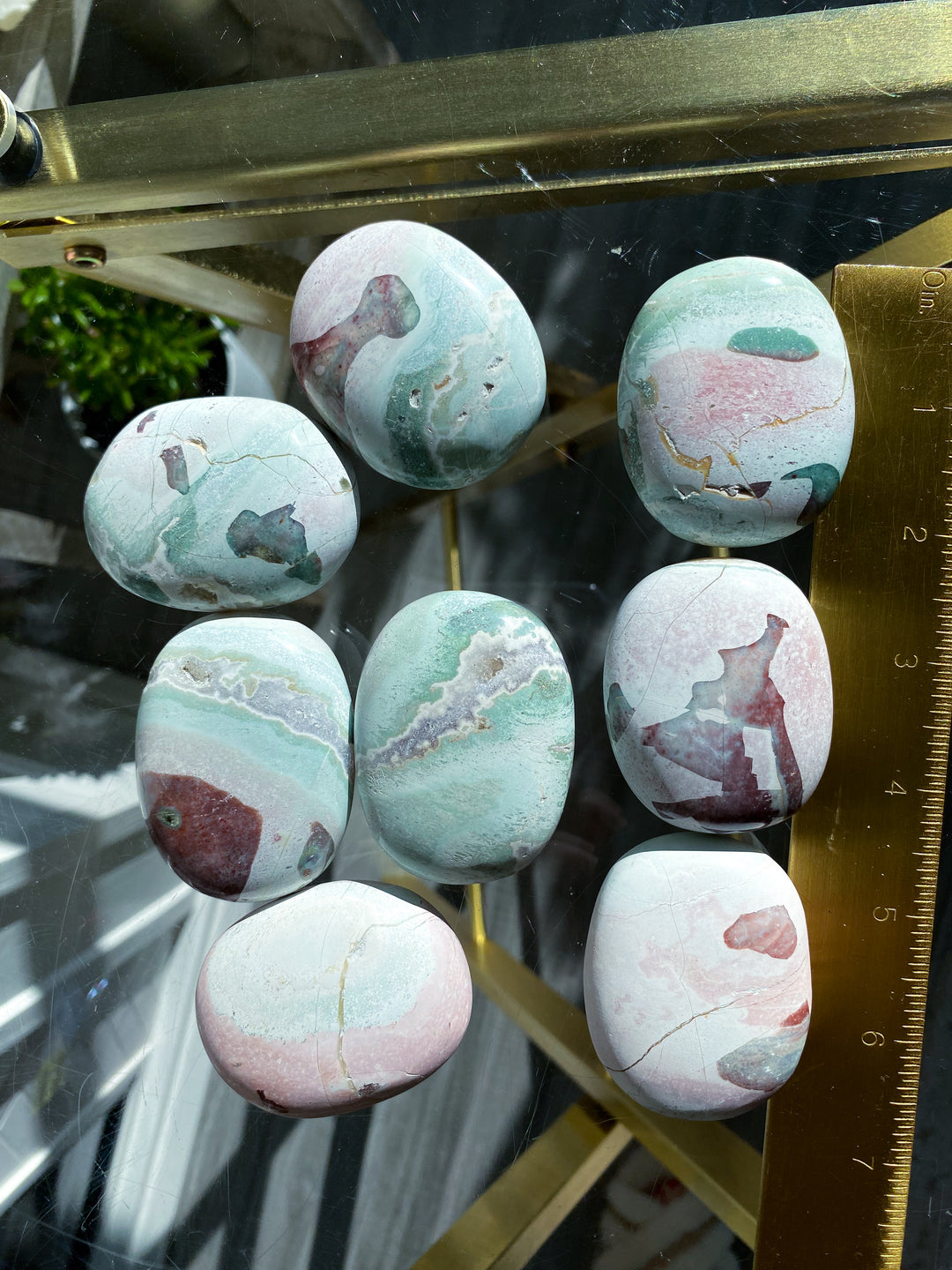 RARE Pastel Unicorn Jasper Palm Stone - You Choose