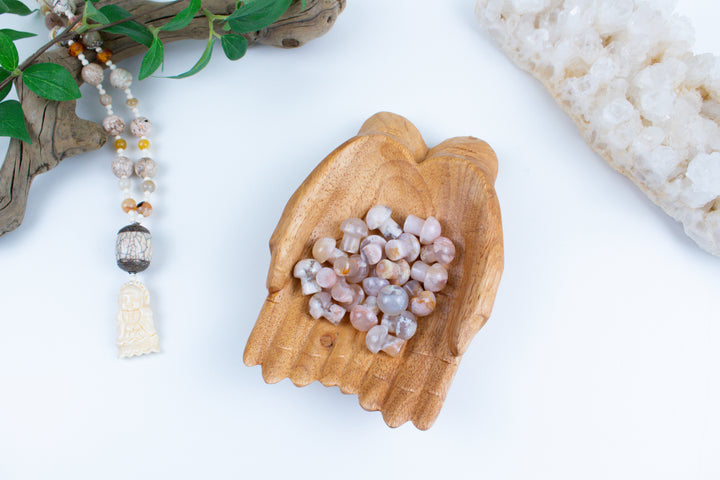 Flower Agate Mini Mushroom