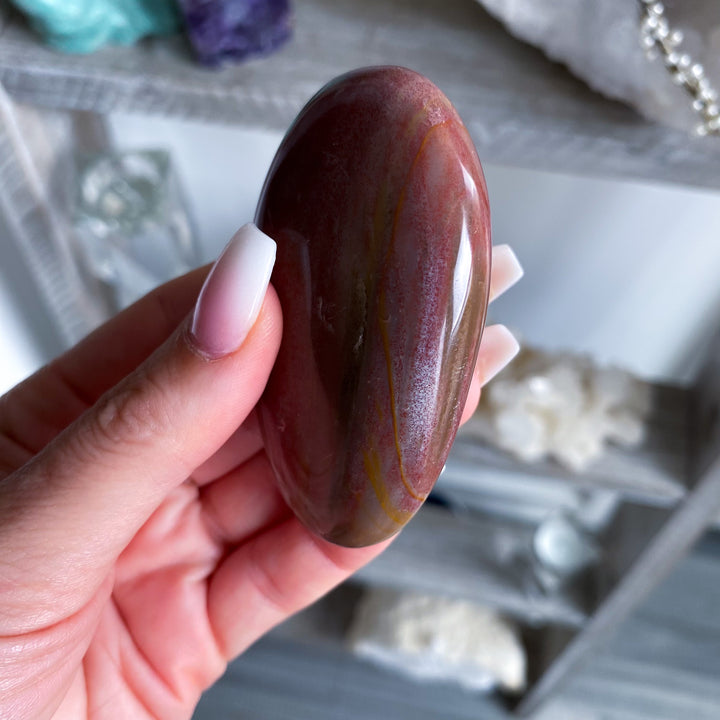 Red Petrified Wood Palm Stone 