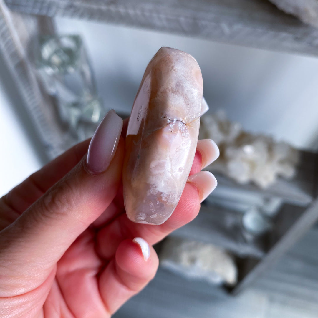 Pink Amethyst with Flower Agate Palm 