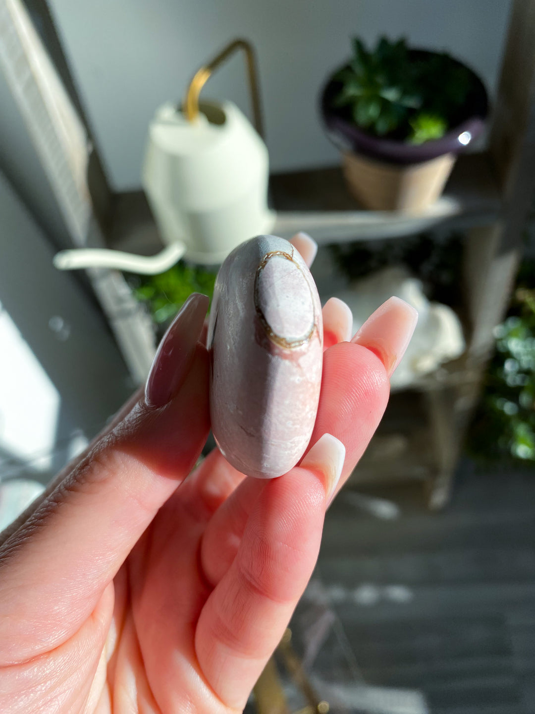 Small Pastel Unicorn Jasper Palm Stone #2 (Rare Find)