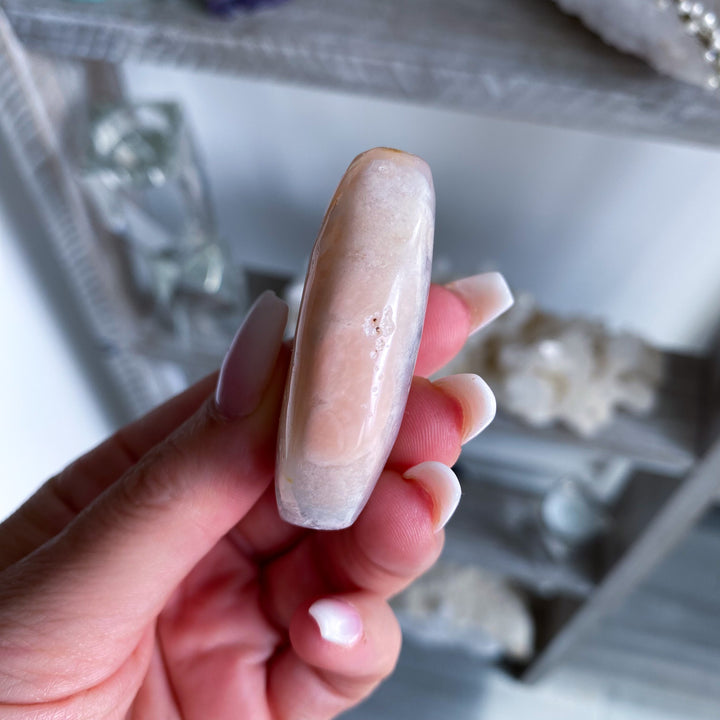 Pink Amethyst with Flower Agate Palm 