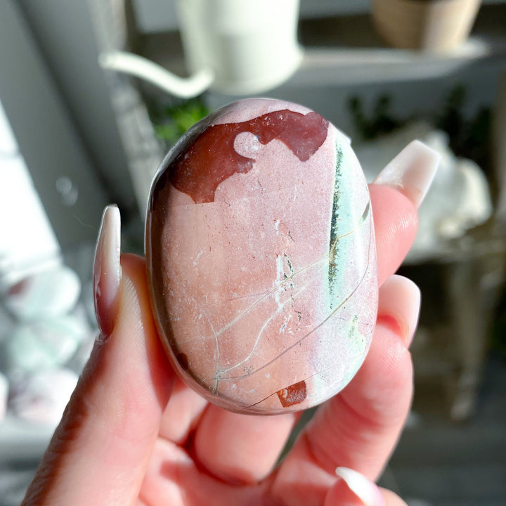 Pastel Unicorn Jasper Palm Stone #3 (Rare Find)