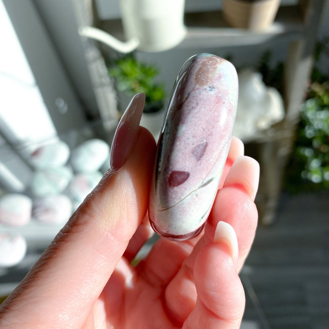 Pastel Unicorn Jasper Palm Stone #3 (Rare Find)