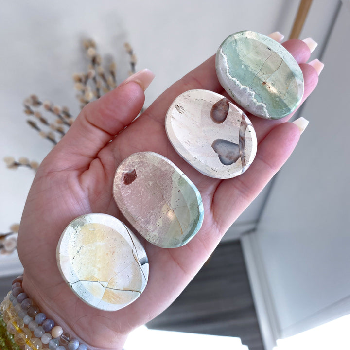 RARE Pastel Unicorn Jasper Worry Stone - You Choose