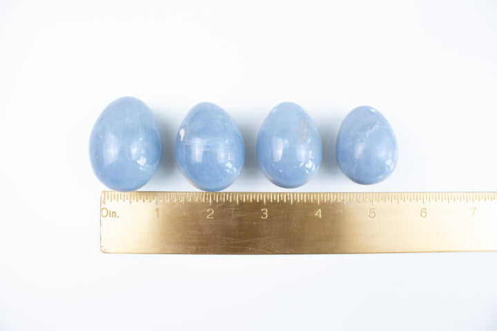 Angelite Egg Carving - Robin Egg