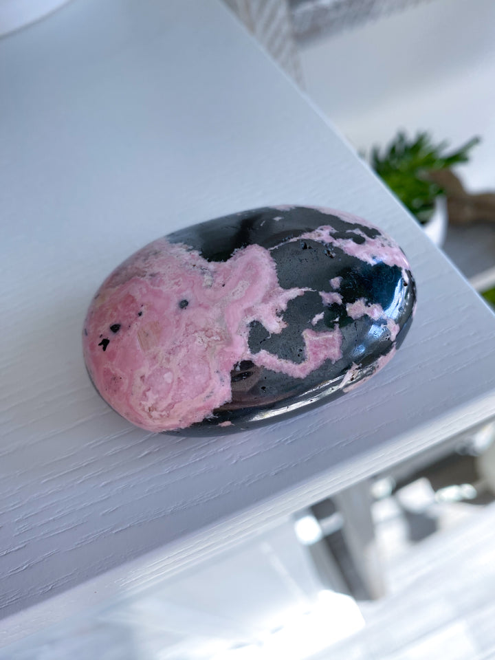 Rhodonite Palm Stone #2