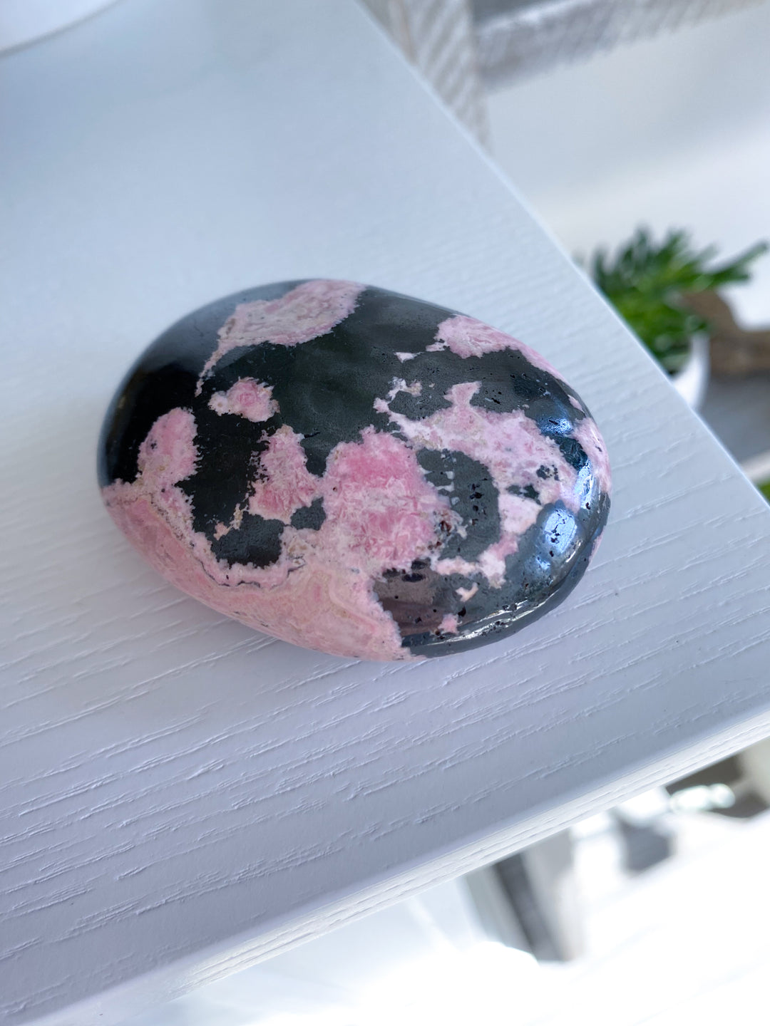 Rhodonite Palm Stone #2