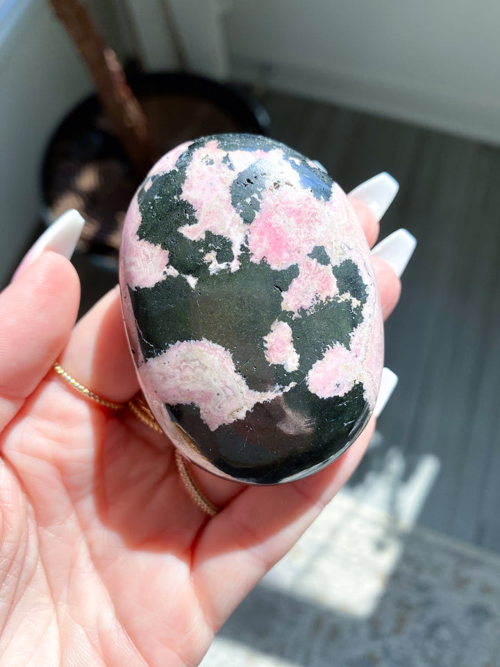 Rhodonite Palm Stone #2