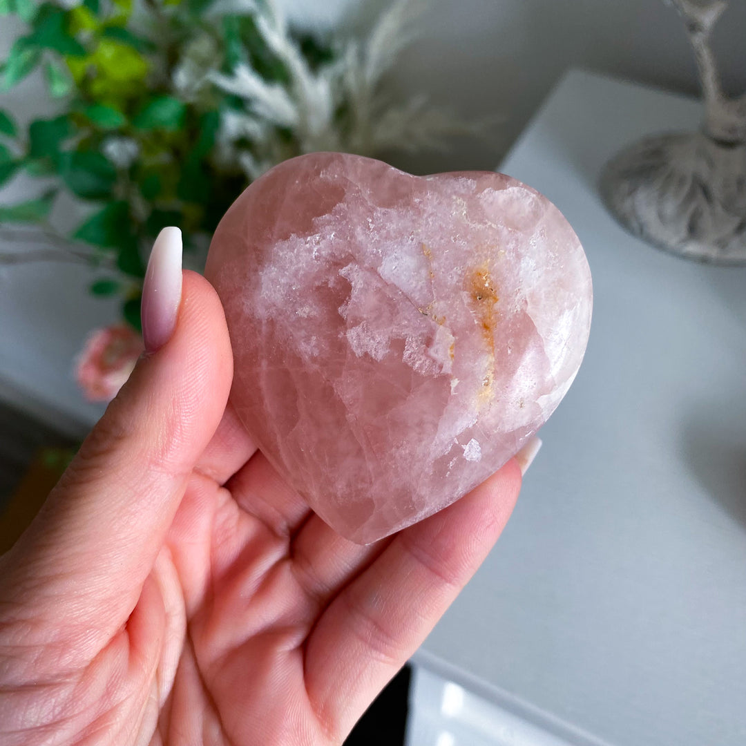 Jumbo Imperfect Rose Pink Calcite Heart