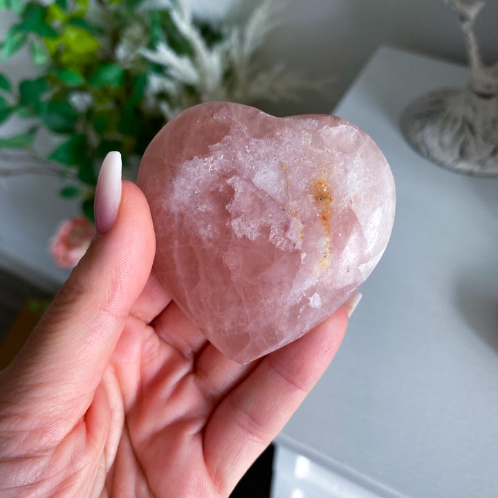 Jumbo Imperfect Rose Pink Calcite Heart