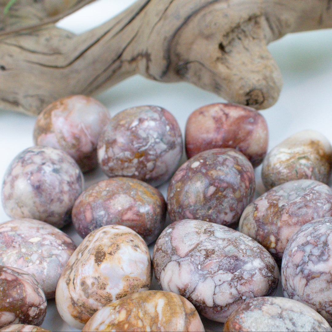 KUNDALINI QUEEN Porcelain Pink Jasper Tumble