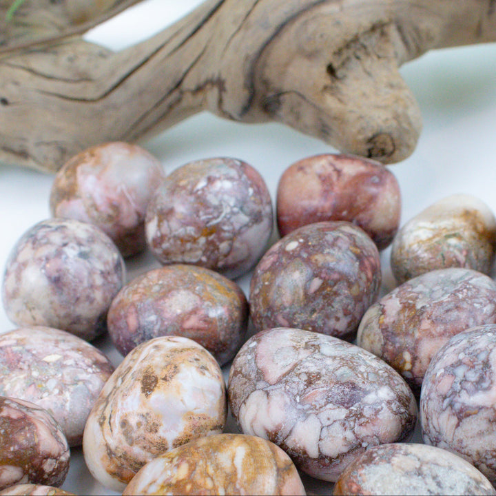 KUNDALINI QUEEN Porcelain Pink Jasper Tumble