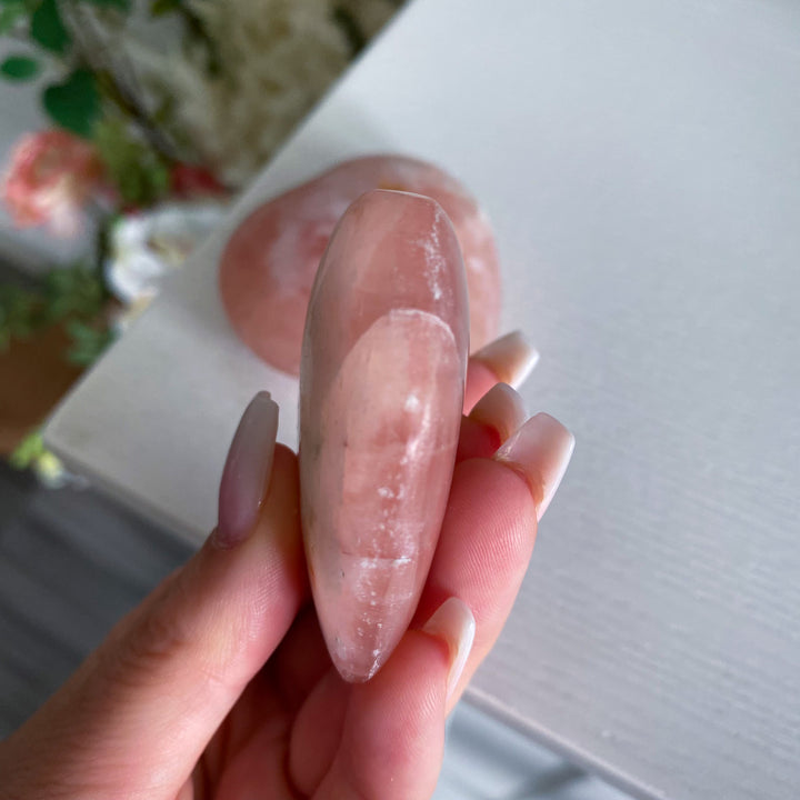 Jumbo Imperfect Rose Pink Calcite Heart