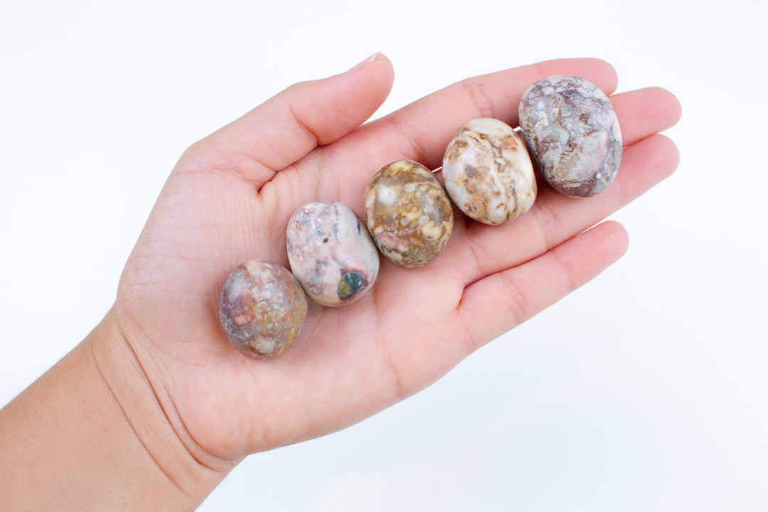 KUNDALINI QUEEN Porcelain Pink Jasper Tumble