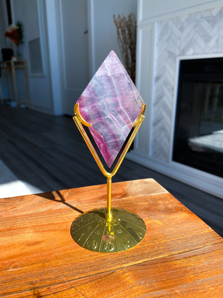 Fluorite Diamond on Stand #6