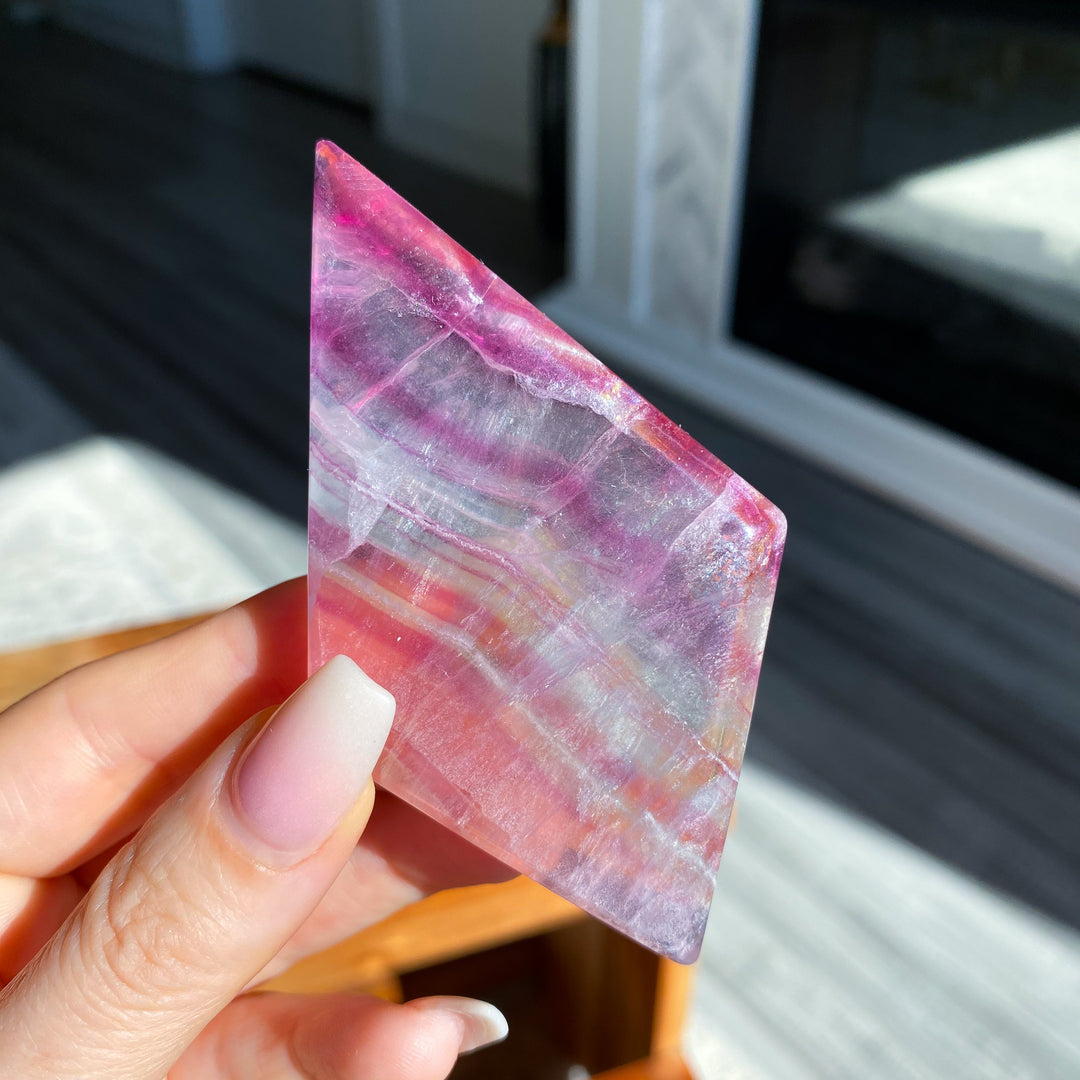 Fluorite Diamond on Stand #6