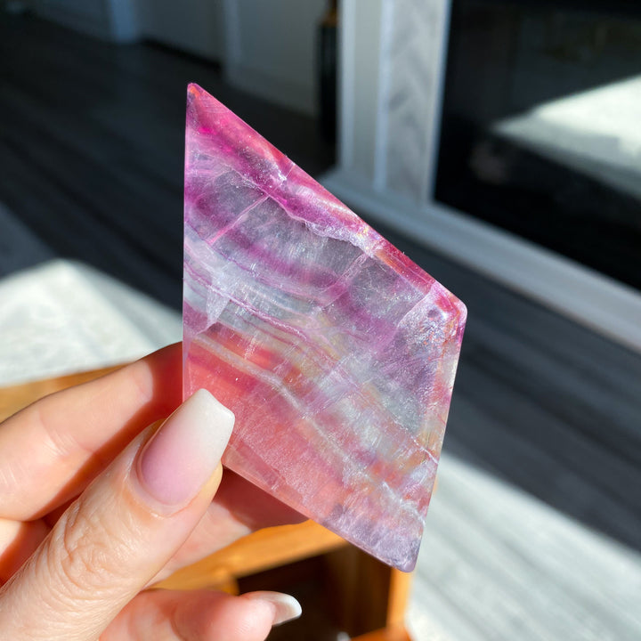 Fluorite Diamond on Stand #6