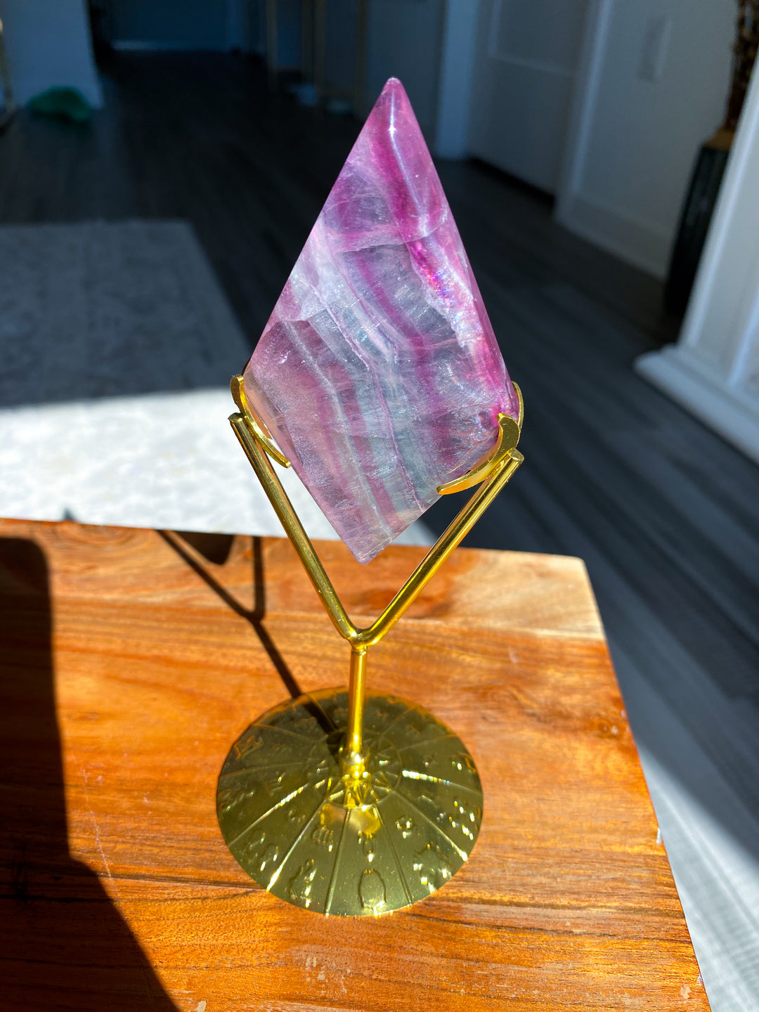 Fluorite Diamond on Stand #6