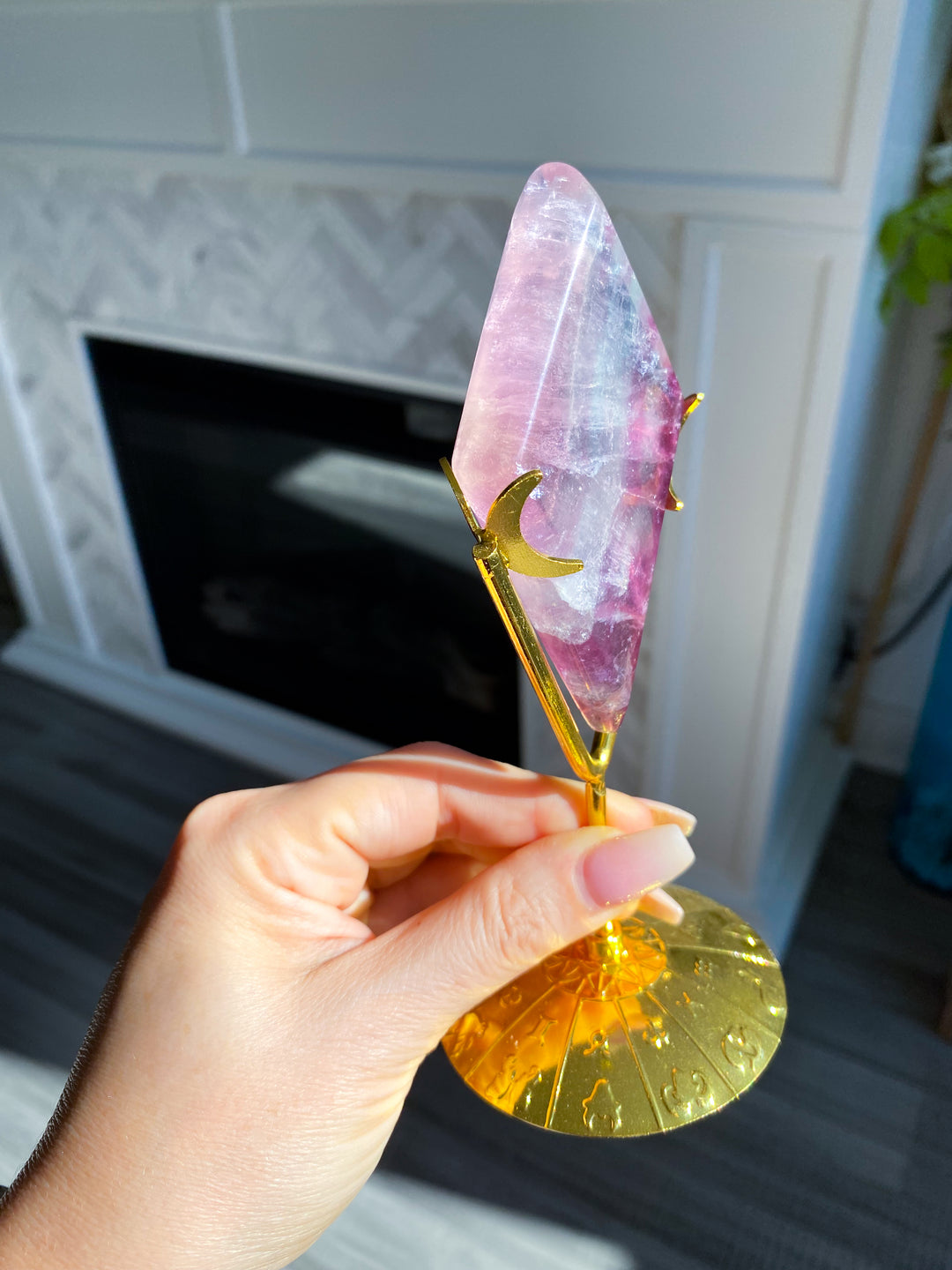 Fluorite Diamond on Stand #6