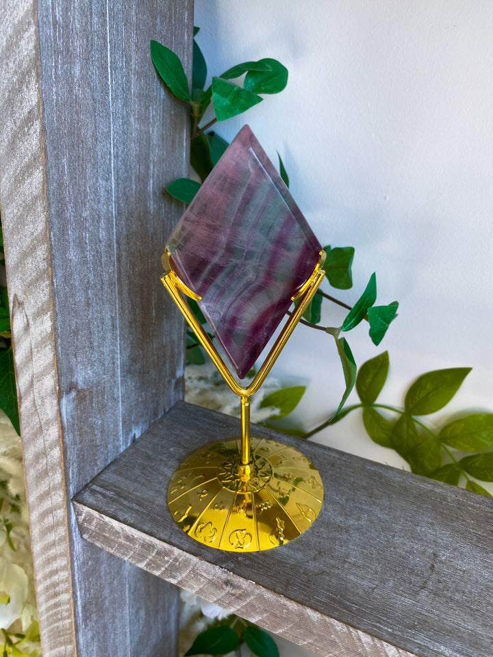 Fluorite Diamond on Stand #6