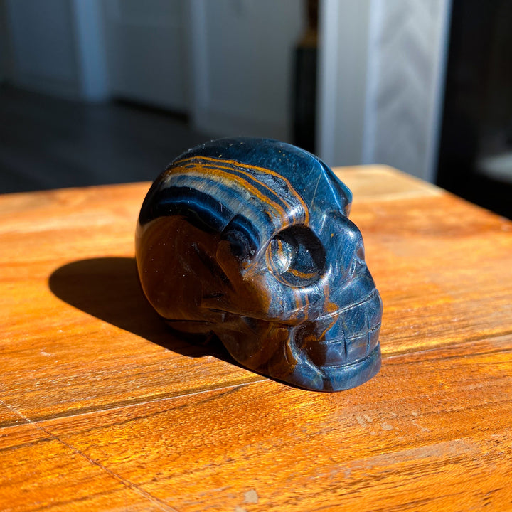 Blue Tiger Eye Skull #1