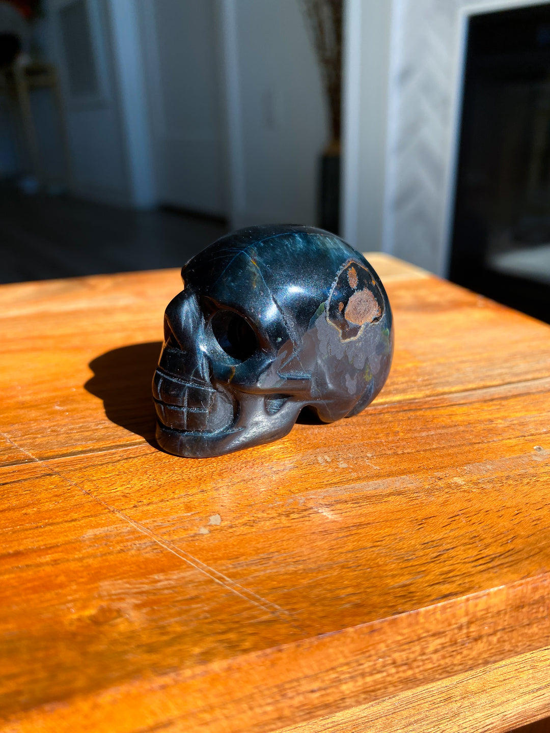 Blue Tiger Eye Skull #1