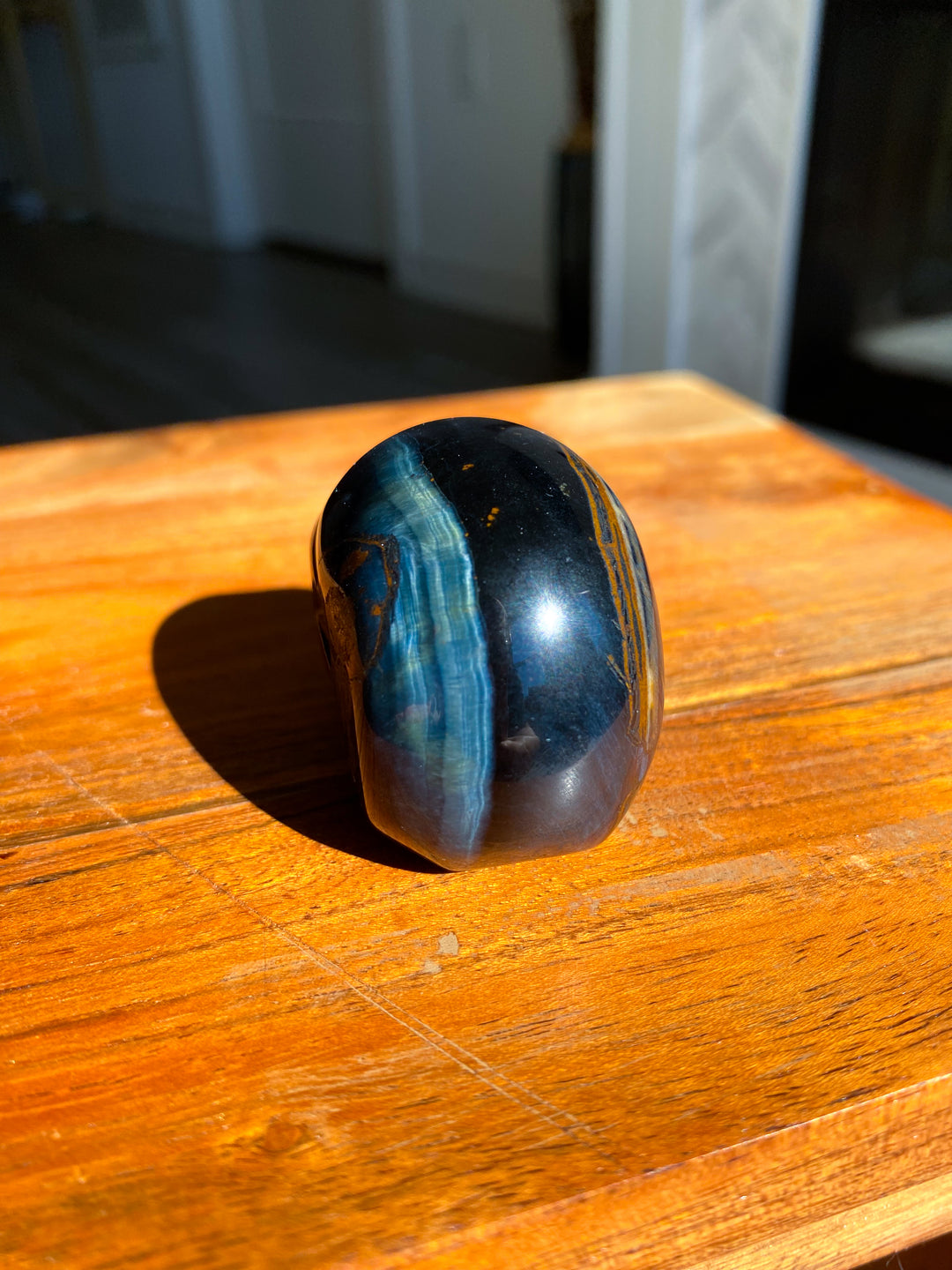 Blue Tiger Eye Skull #1