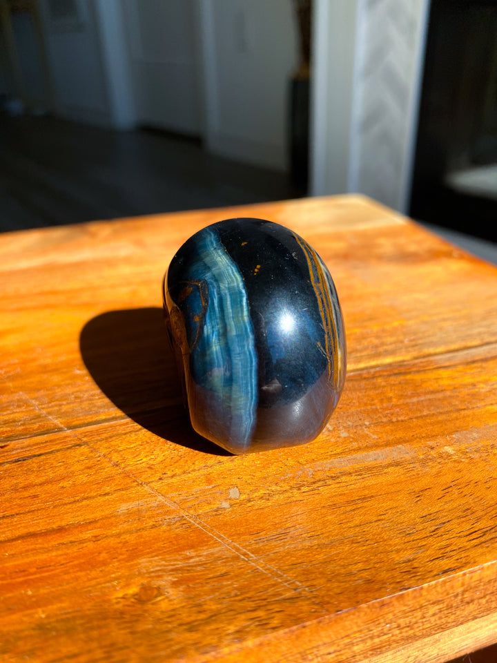 Blue Tiger Eye Skull #1