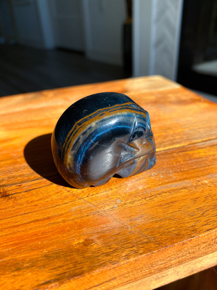 Blue Tiger Eye Skull #1