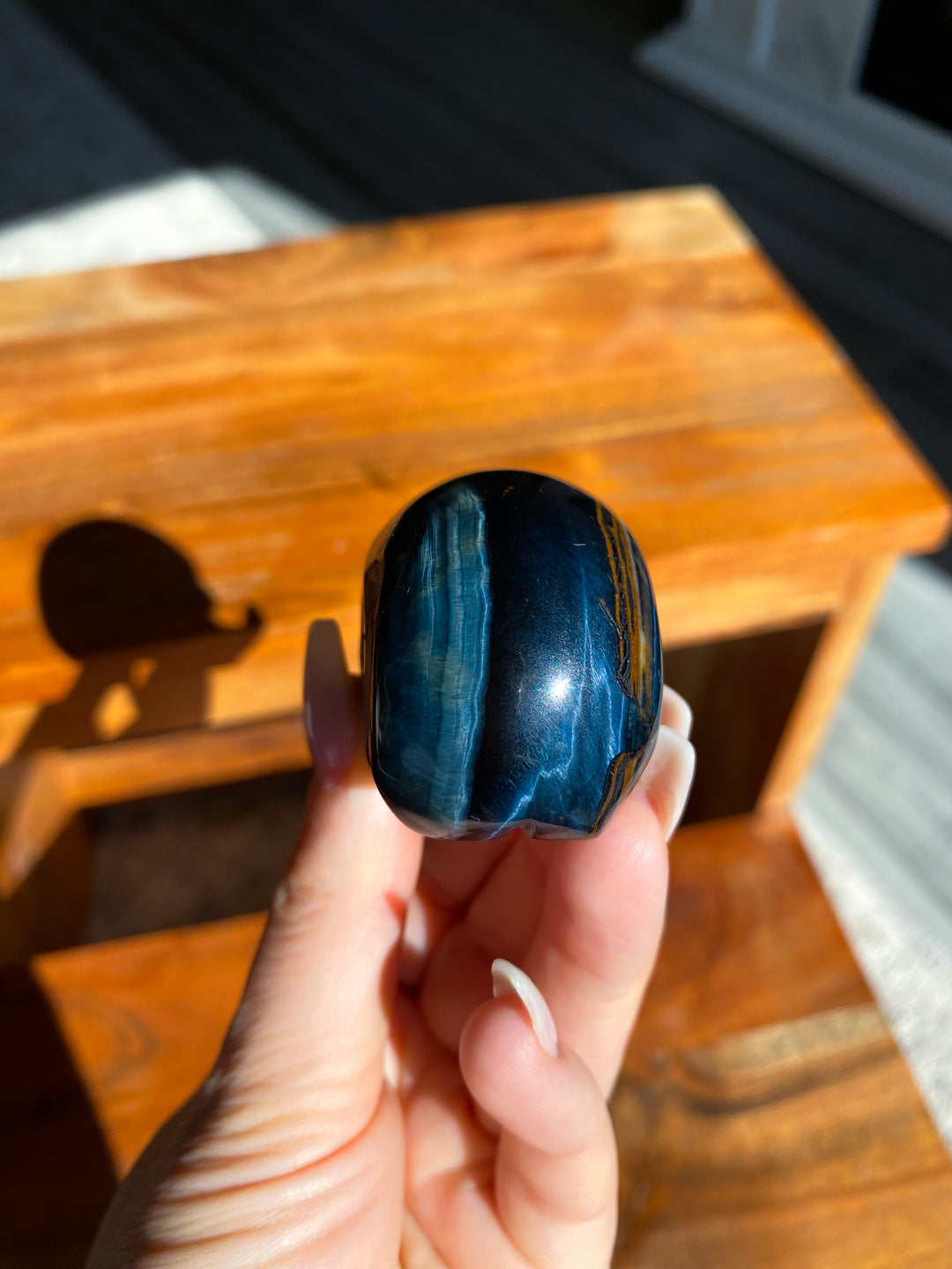 Blue Tiger Eye Skull #1