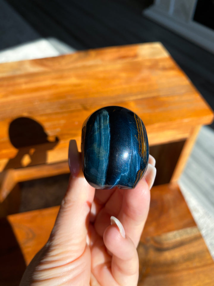 Blue Tiger Eye Skull #1