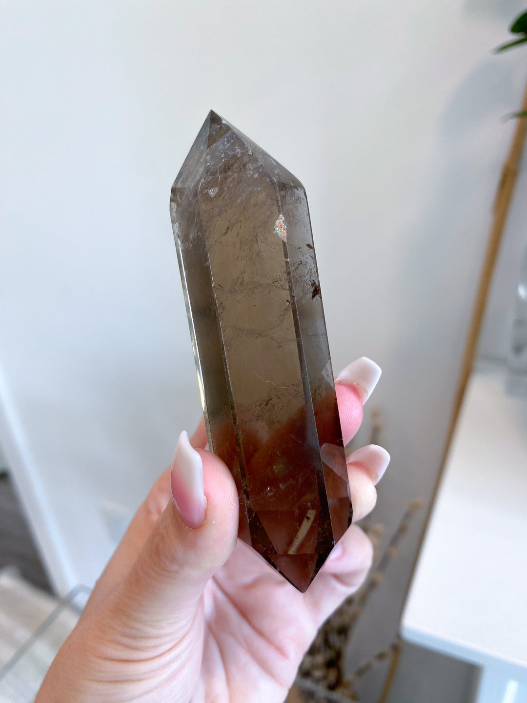 Chipped Tip Smokey Quartz Double Terminated Wand Empathic Warrior