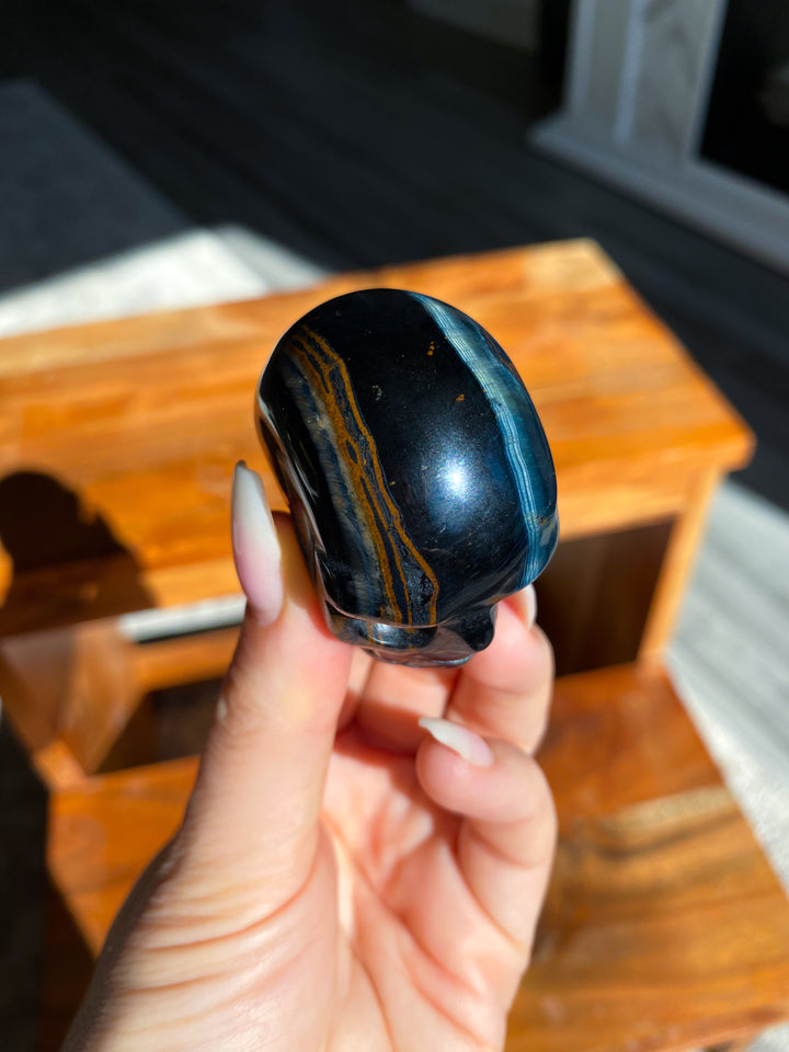 Blue Tiger Eye Skull #1