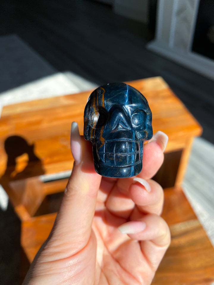 Blue Tiger Eye Skull #1